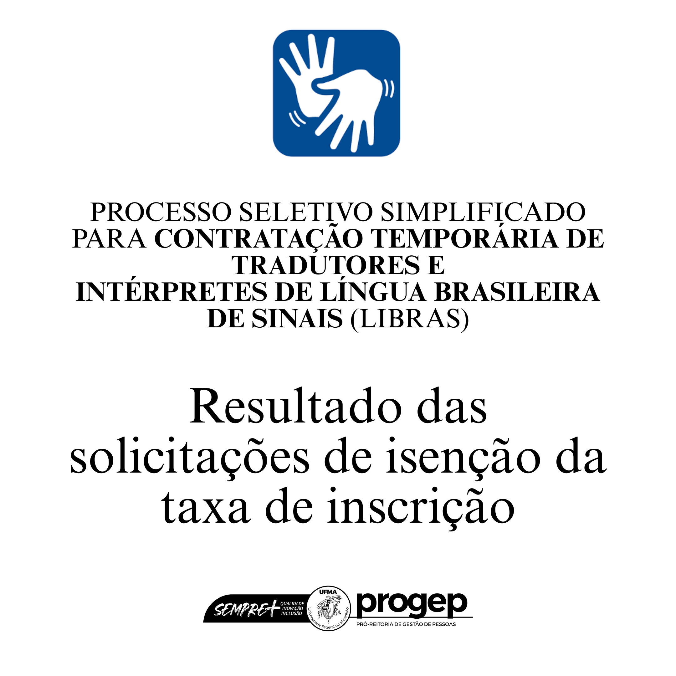 PROCESSO SELETIVO SIMPLIFICADO LIBRAS