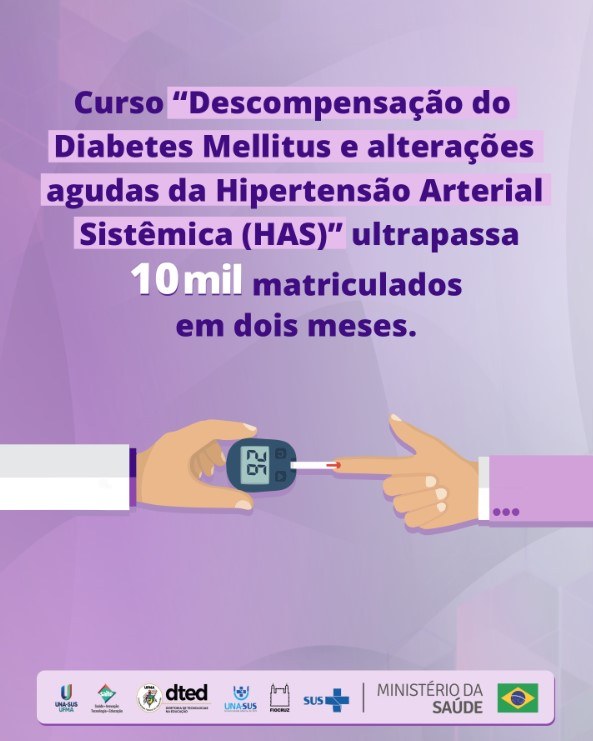 Destaque na UNA SUS UFMA curso sobre Diabetes e Hipertensão Arterial