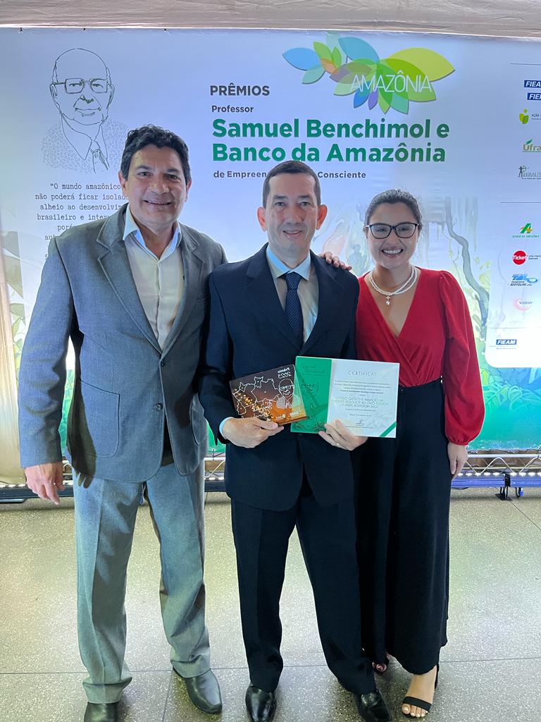 Professor conquista o Prêmio Professor Samuel Benchimol em primeiro lugar na categoria Desenvolvimento Sustentável na Região Amazônica.