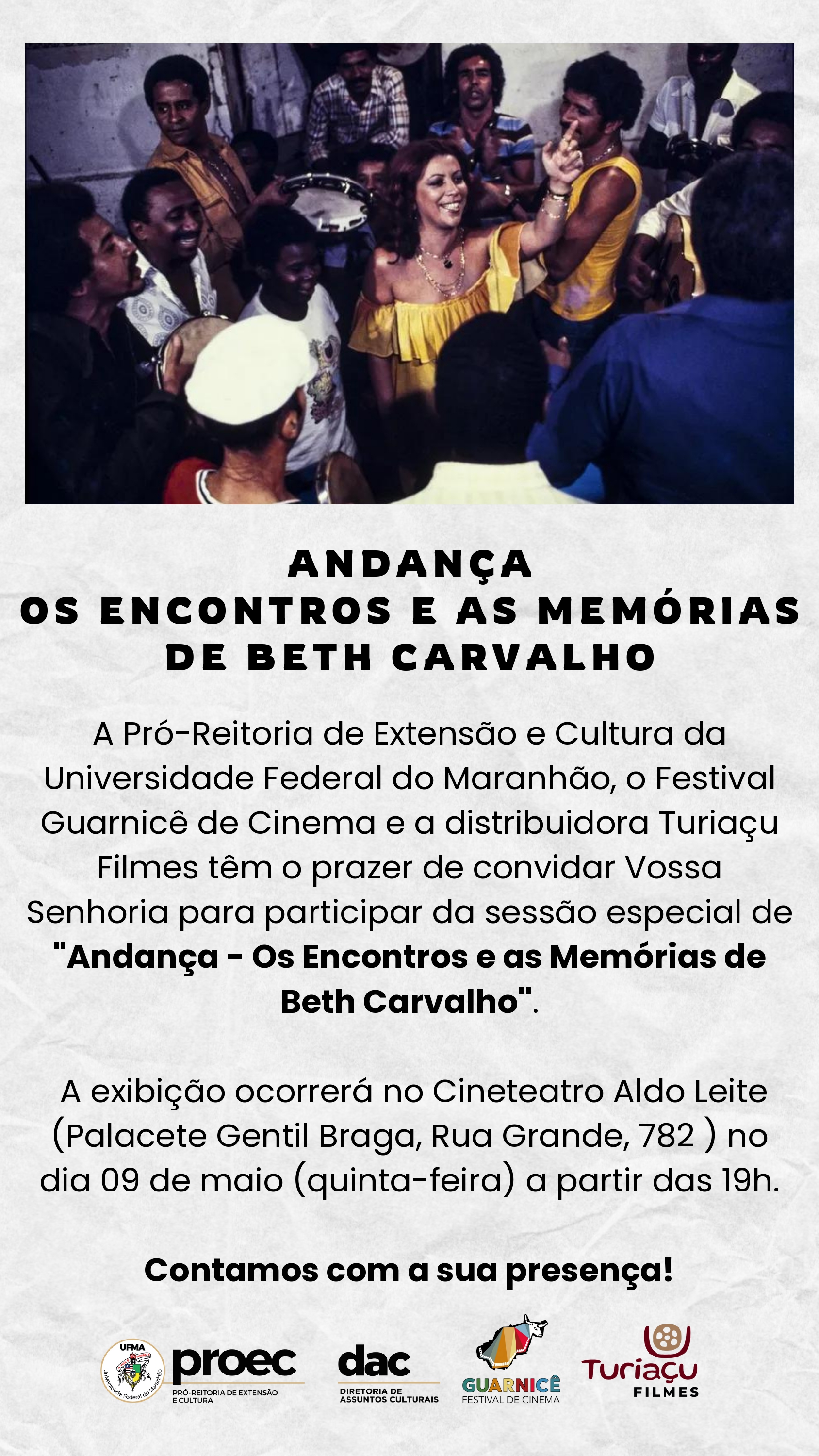 Documentário sobre Beth Carvalho será exibido no Palacete Gentil Braga como prévia do Festival Guarnicê