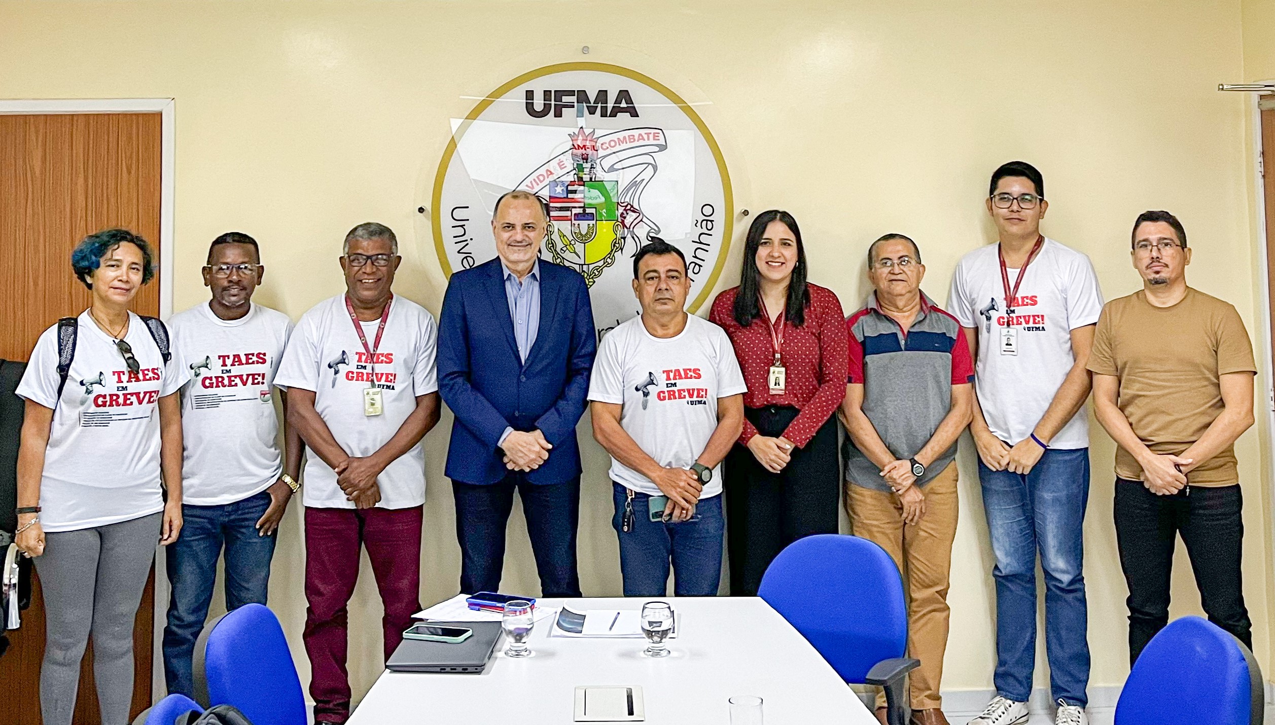 Gestão Superior da UFMA recebe representantes do Sintema para dialogar sobre movimento grevista dos técnicos-administrativos
