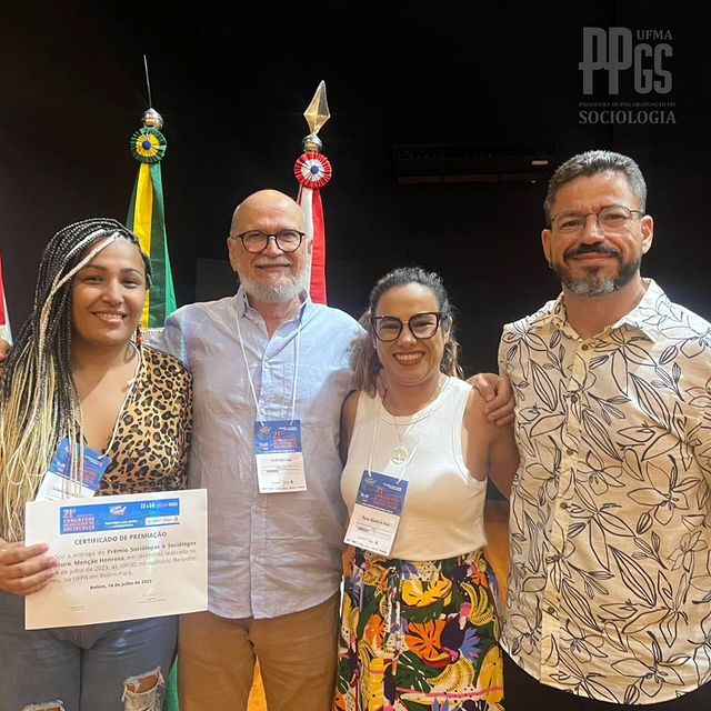 Mestranda do Programa de Pós-graduação em Sociologia da UFMA recebe prêmio no XXI Congresso Brasileiro de Sociologia
