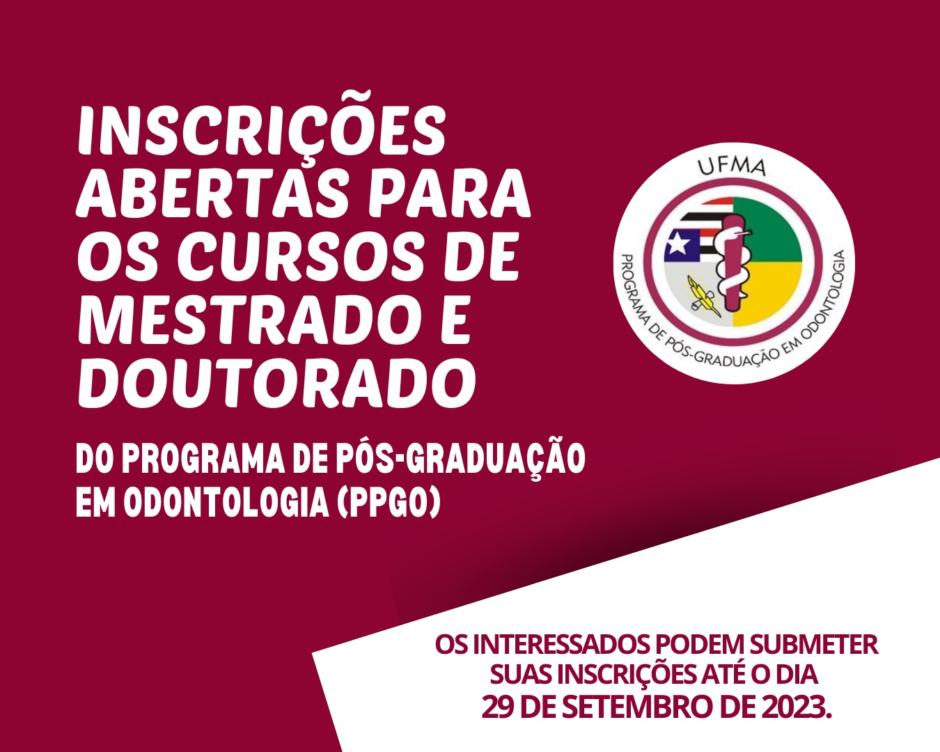 PPGO da UFMA abre inscrições para o mestrado e doutorado acadêmico em Odontologia