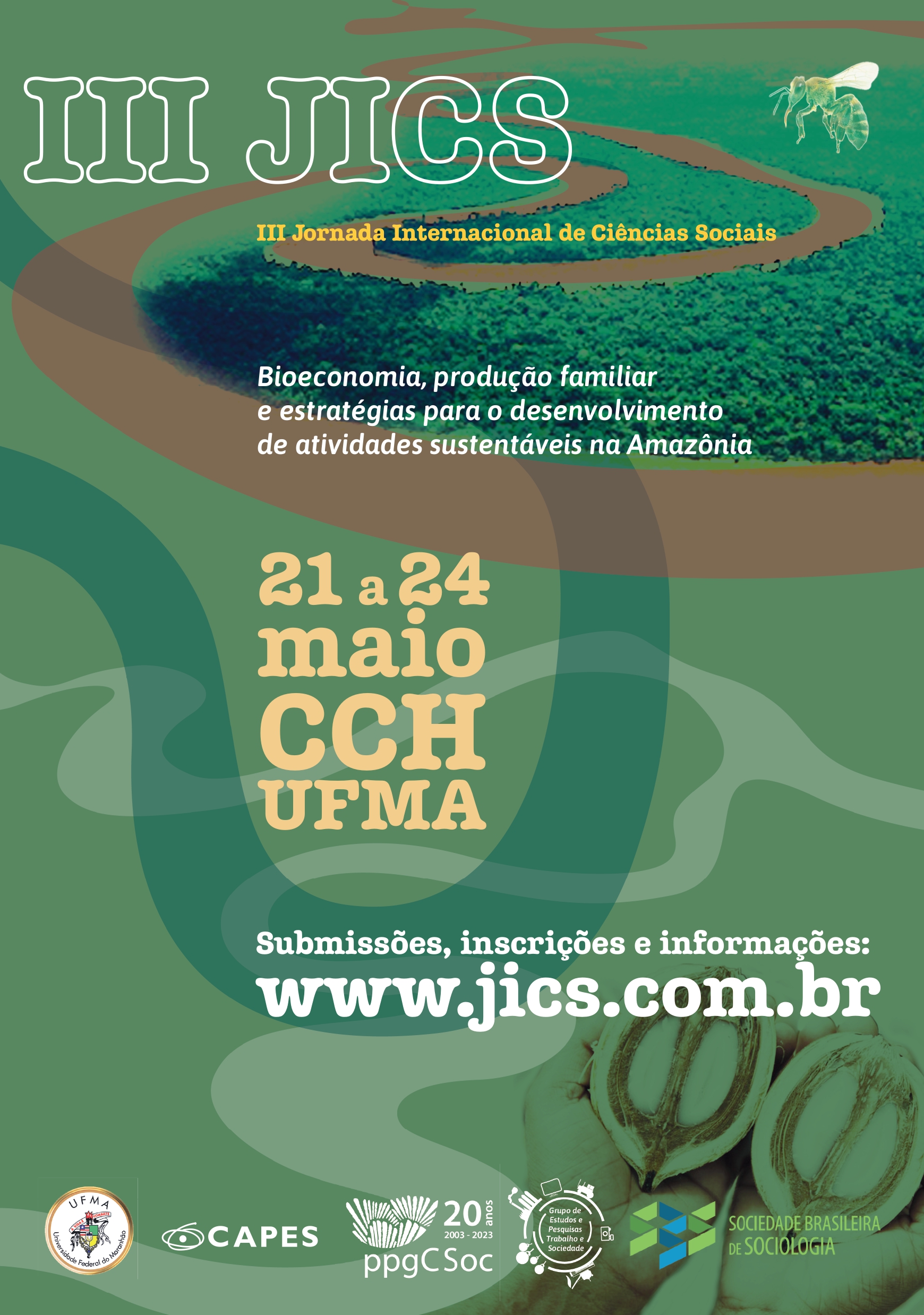 PPGSOC da UFMA realiza III Jornada Internacional de Ciências Sociais com submissões de trabalho até dia 30 de março