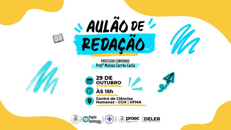 Projeto da UFMA realiza aulão de redação para o Enem nessa quinta-feira, 29 de outubro