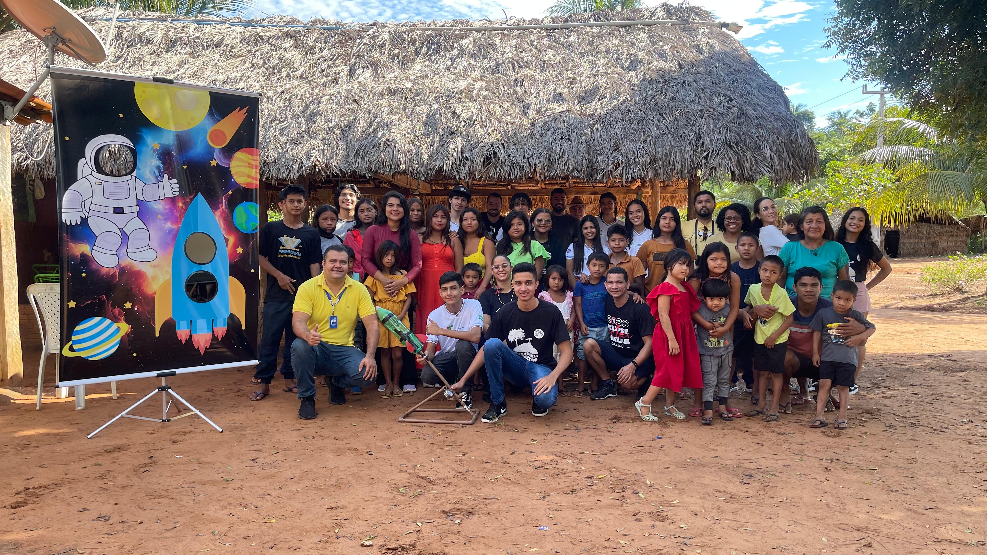 Projeto de extensão Astronomia no Sertão, da UFMA Grajaú, realiza Mostra Brasileira de Foguetes em comunidade indígena