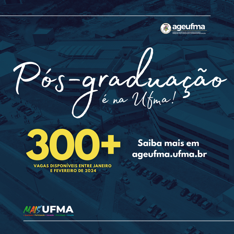 UFMA abre inscrições para Programas de Pós-Graduação com 349 vagas em Mestrado e Doutorado