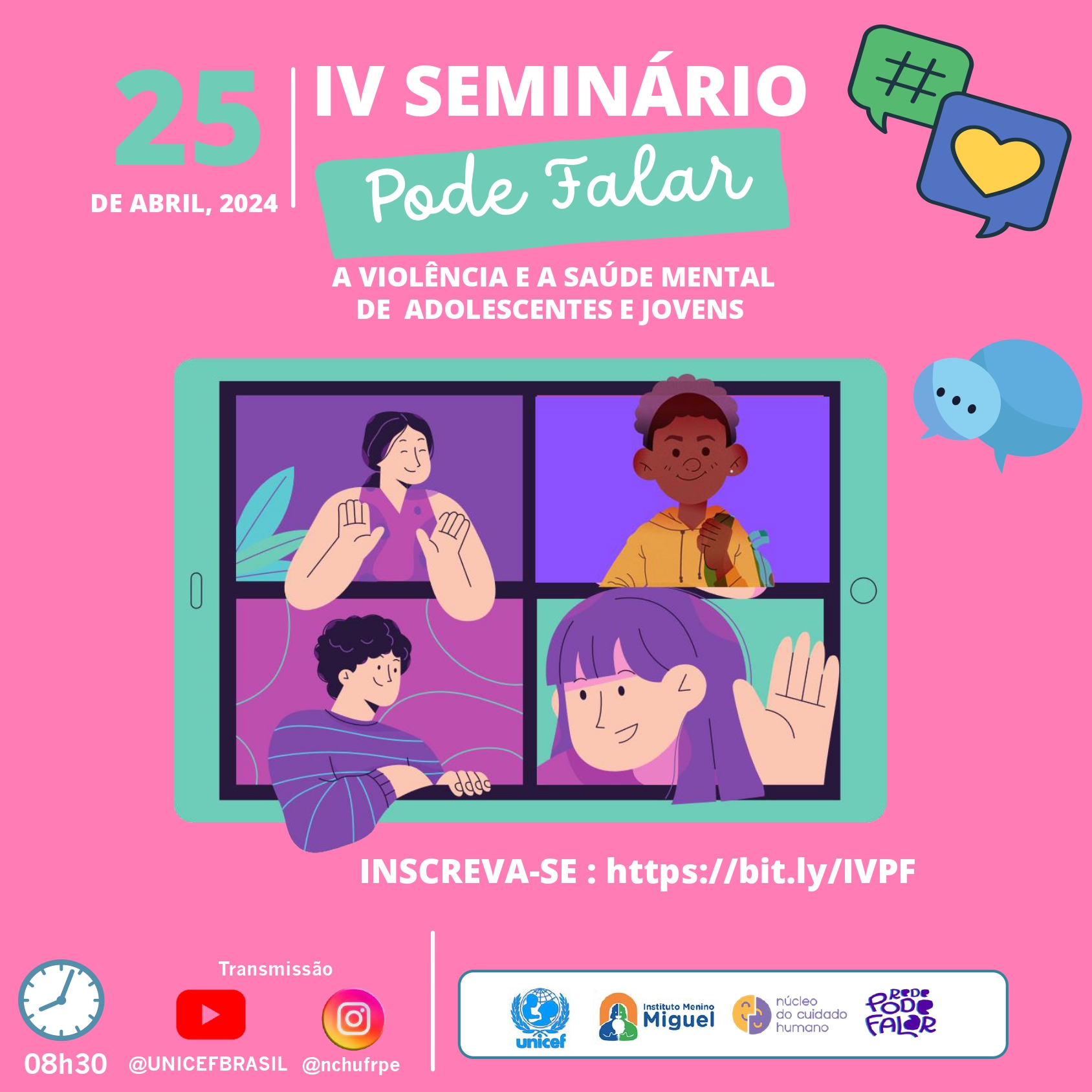 UFMA participa do "IV Seminário Pode Falar": a violência e a saúde mental de adolescentes e jovens