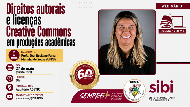 UFMA promove palestra sobre direitos autorais e licenças criativas em produções acadêmicas