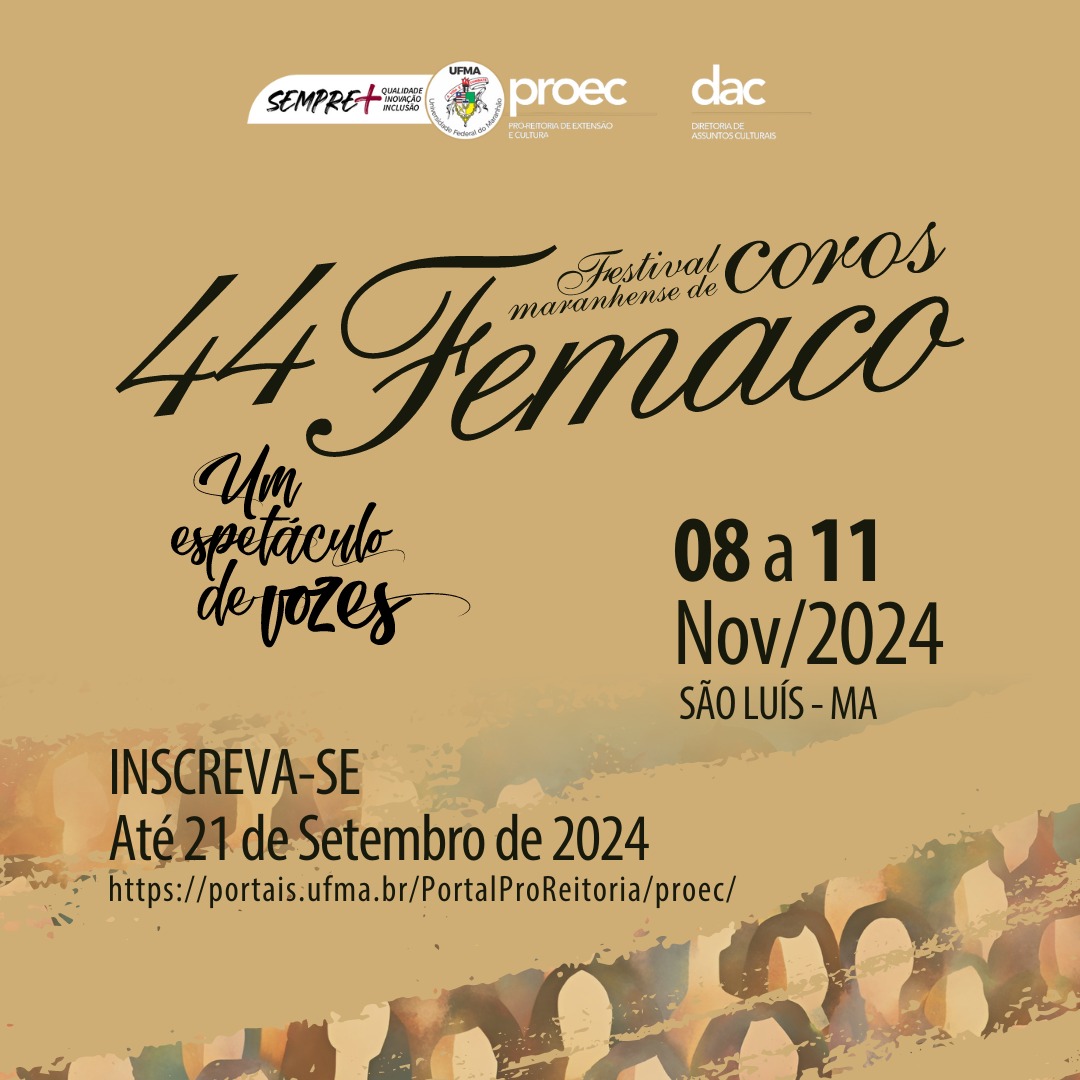 Última semana para se inscrever no 44° Festival Maranhense de Coros