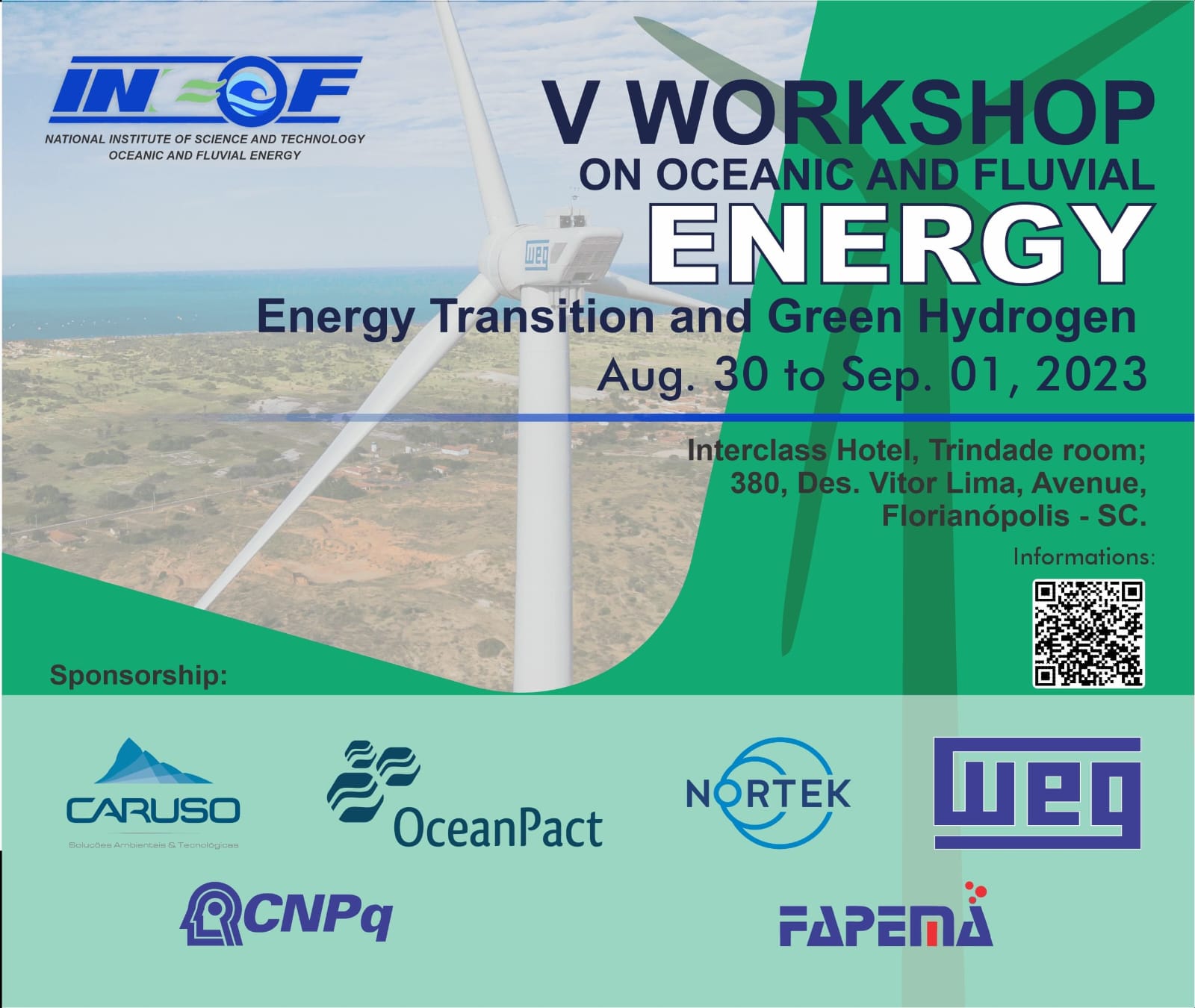 V Workshop de Energias Oceânicas e Fluviais está com inscrições abertas.