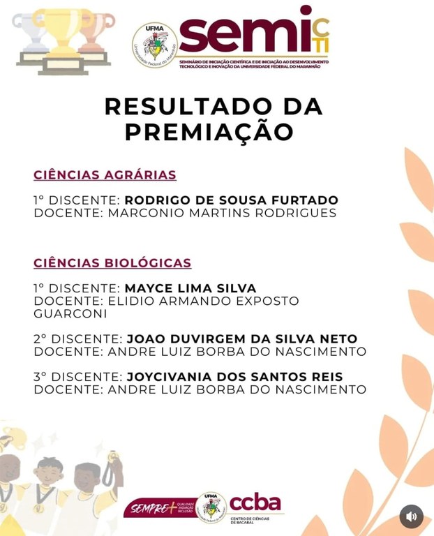 Resultado Ciências Agrária e Biológica