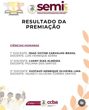 Resultado em Coências Humanas