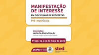 A inscrição poderá ser realizada no período de 2 a 15 de maio.