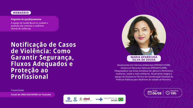 webpalestra sobre notificação de casos de violência e proteção profissional