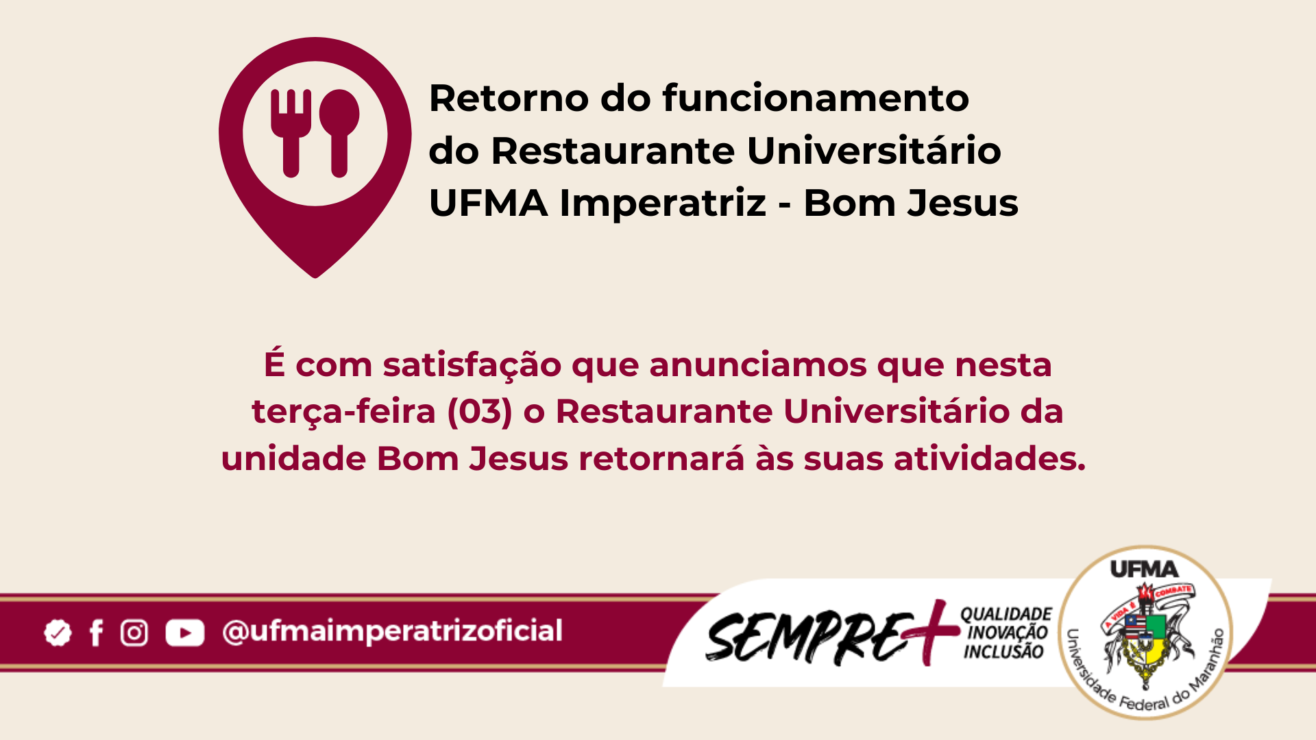 card RU 2 Retorno do funcionamento do Restaurante Universitário UFMA Imperatriz - Bom Jesus.png