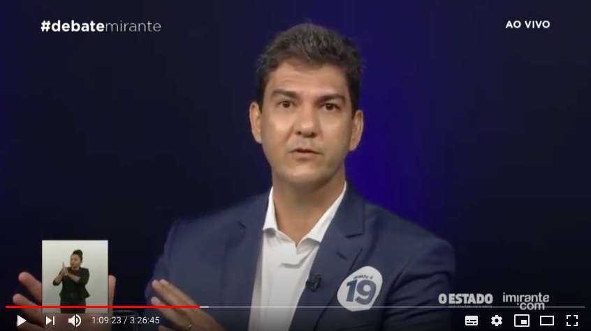 Eduardo Braide no debate Imirante/OEstado