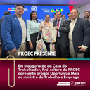 Em inauguração da Casa do Trabalhador, Pró-reitora da PROEC apresenta projeto Oportuniza Mais ao Ministro do Trabalho e Emprego