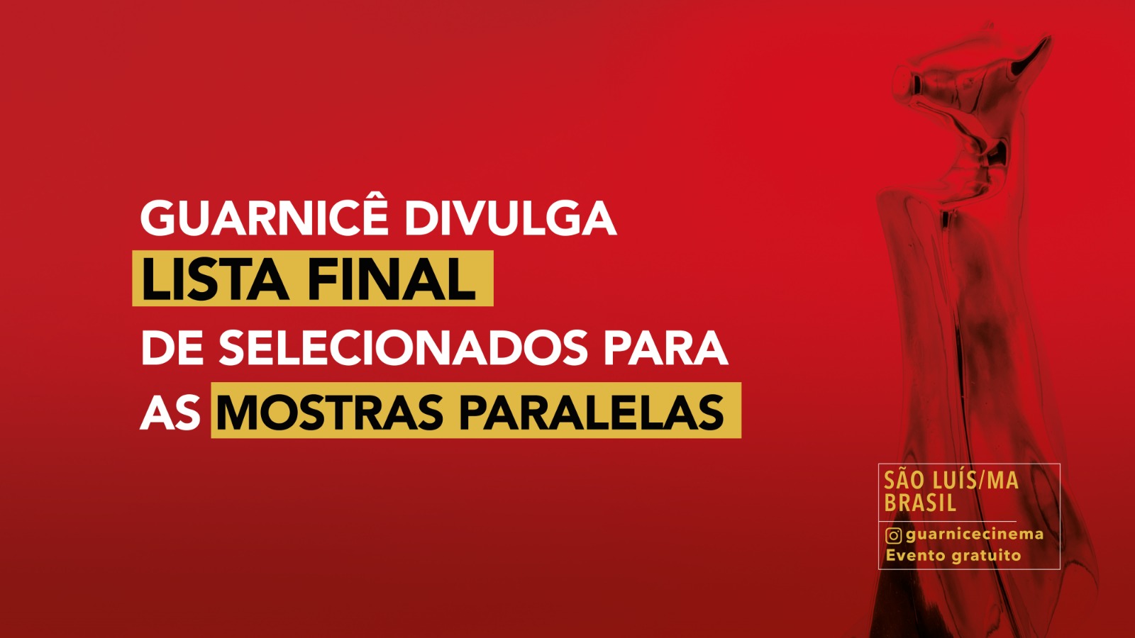 Lista de selecionados para as Mostras Paralelas do Festival Guarnicê de Cinema