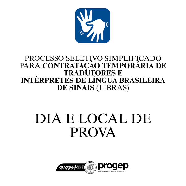Dia e Local de Prova EDITAL 370-2025 - INTÉRPRETE DE LIBRAS