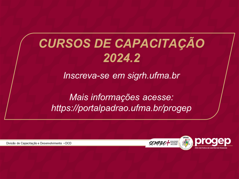 Inscrição curso de capacitação 2024.2