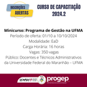Minicurso Programa de Gestão na UFMA