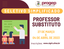 Processo Seletivo para Contratação de Professor Substituto