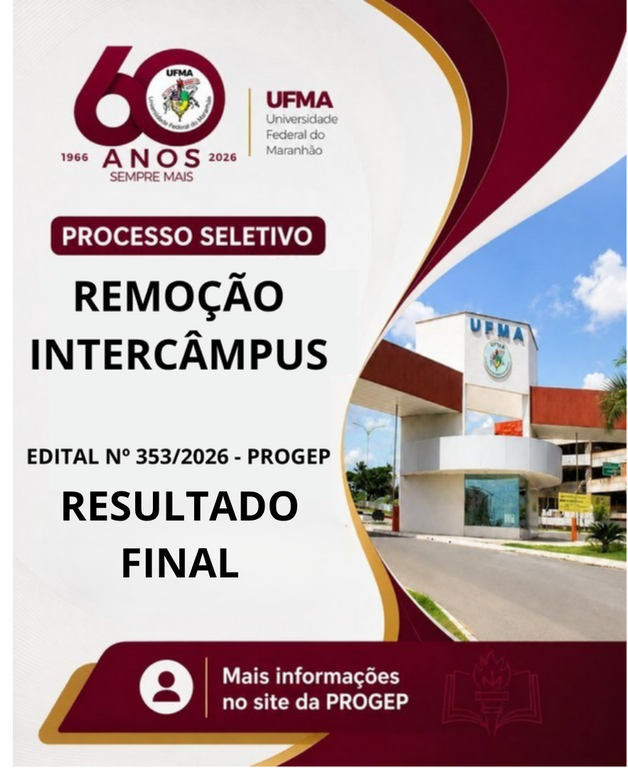 Resultado Final Processo Seletivo de Remoção Intercâmpus edital 353/2026 - PROGEP