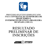 Resultado preliminar de inscrição EDITAL 370-2025 - INTÉRPRETE DE LIBRAS