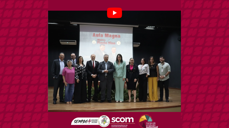 Aula Magna do curso de Direito recebe palestra do Ministro Flávio Dino e homenageia professor Mário Macieira