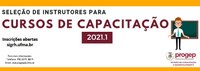 Inscrições para instrutores nos cursos de capacitação 2021