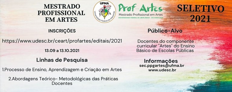 Inscrições para o Mestrado Profissional em Artes vai até o dia 13 de outubro.jpg