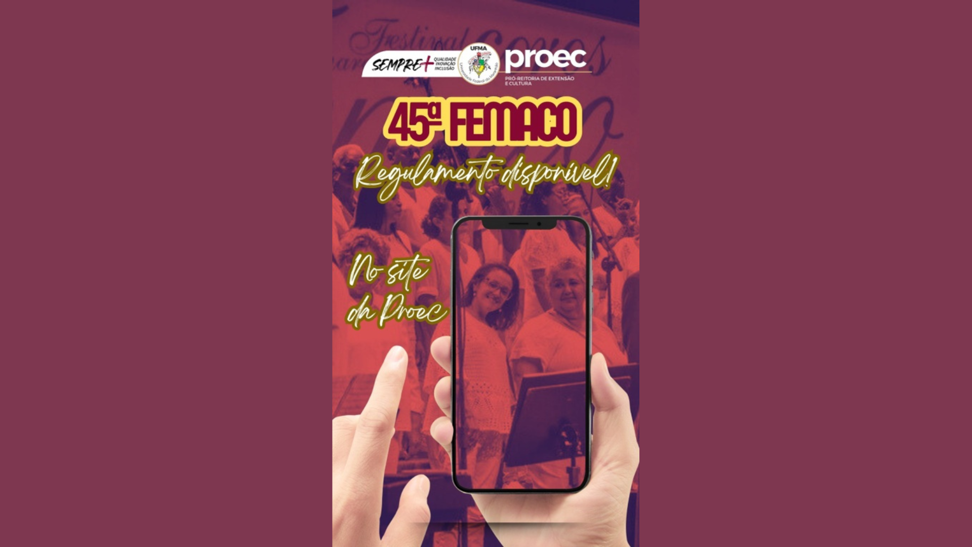 45° Festival Maranhense de Coros da UFMA está com inscrições abertas até 6 de outubro