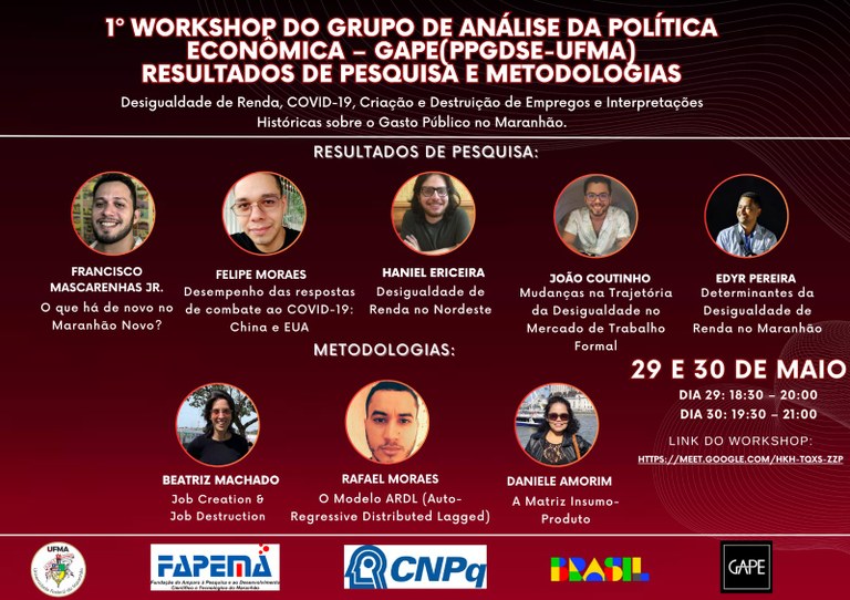 Abertas as inscrições para o 1º Workshop do Grupo de Análise da Política Econômica do Departamento de Ciências Econômicas