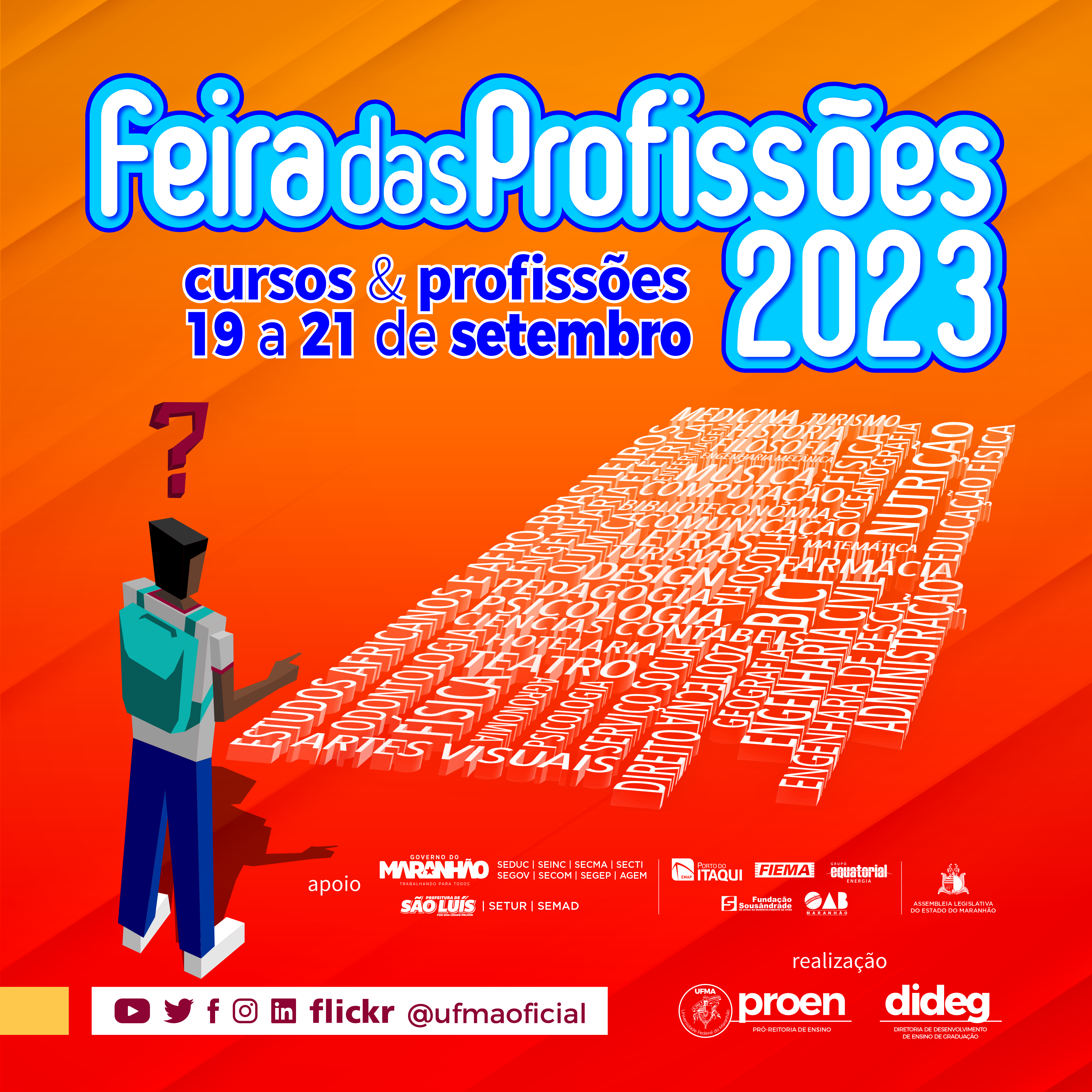 Abertas inscrições para escolas de ensino médio participarem da Feira das Profissões 2023