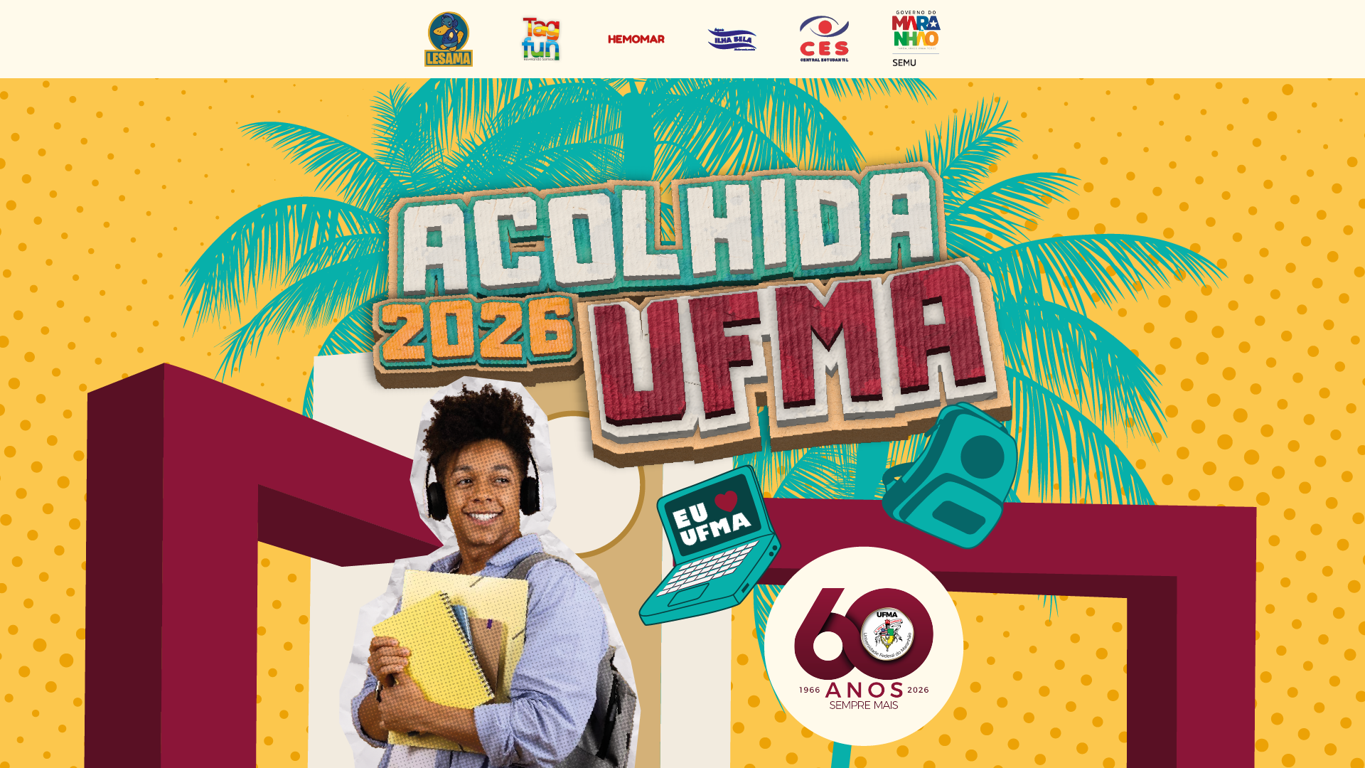 Acolhida 2026.1: UFMA recebe novos discentes com ações solidárias e programação cultural