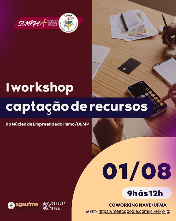 Ageufma promove I Workshop de Captação de Recursos nesta quinta-feira, 1