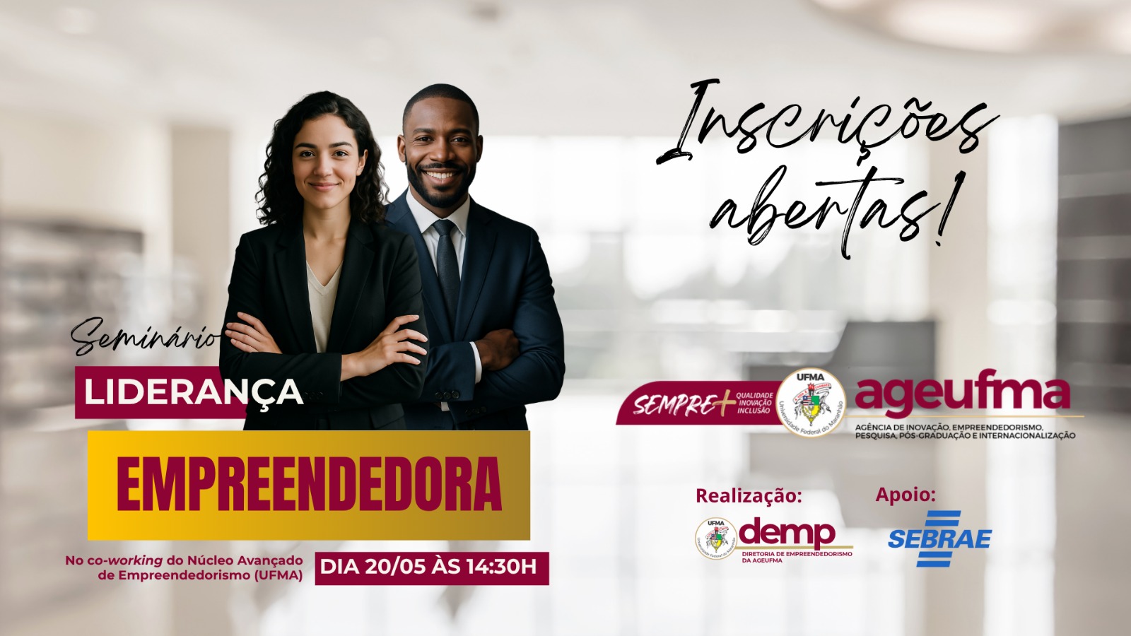 AGEUFMA realiza seminário sobre liderança empreendedora com apoio do SEBRAE-MA