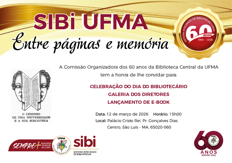 Ano Jubilar: Biblioteca Central da UFMA inicia celebrações pelos seus 60 anos