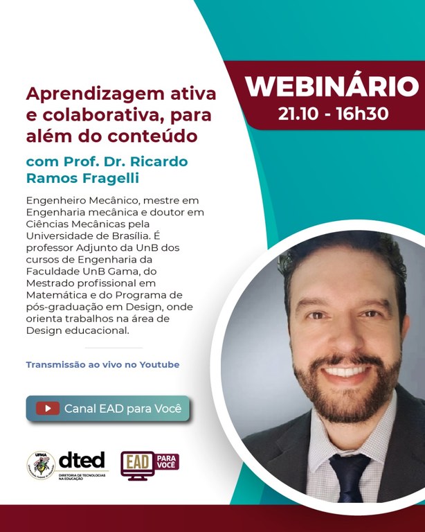 Aprendizagem ativa e colaborativa, para além do conteúdo. É tema de webinário promovido, hoje, pela DTED.jpg