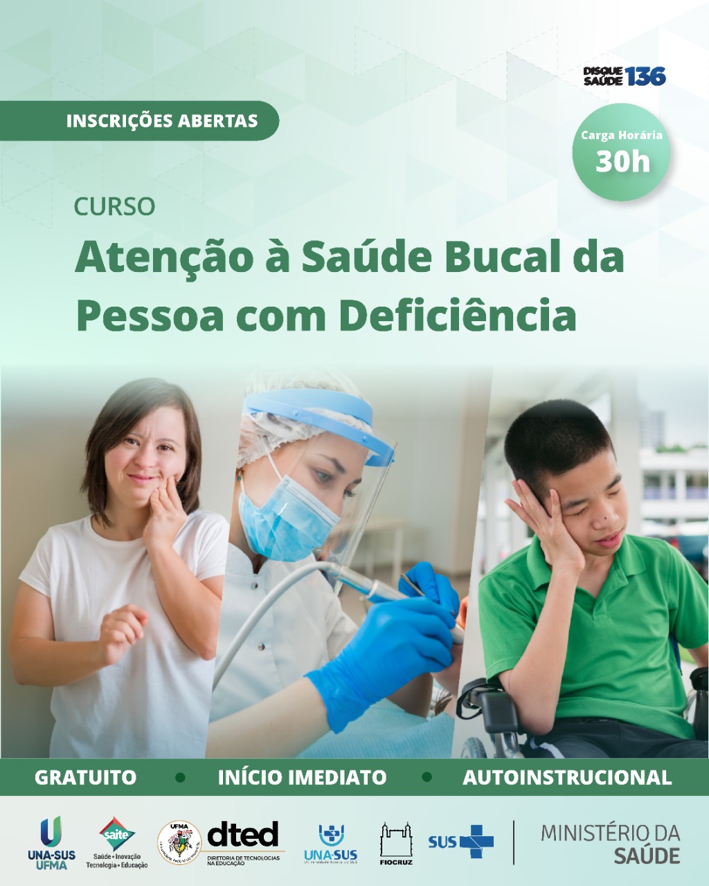 Atenção à Saúde Bucal da Pessoa com Deficiência é tema de novo curso da UNA-SUS-UFMA.jpeg