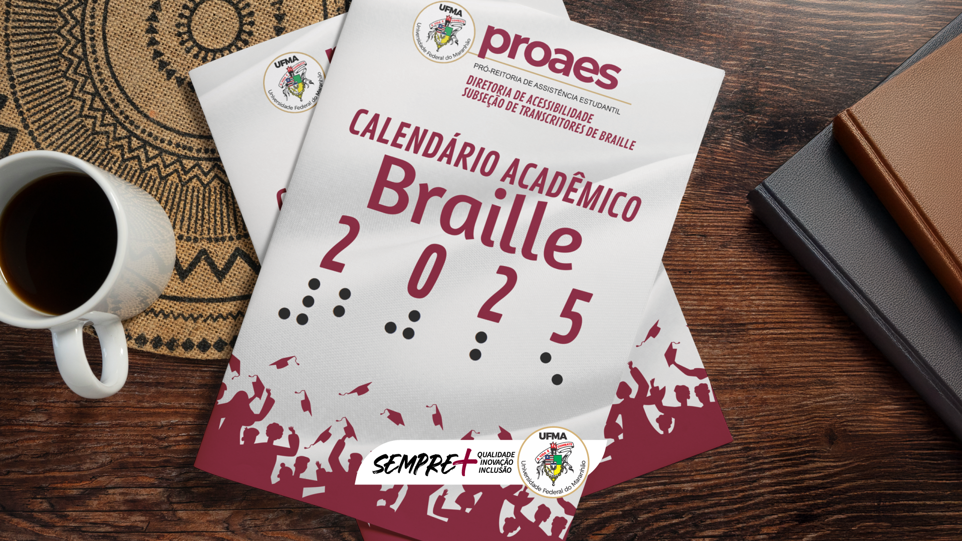 Calendário Acadêmico 2025 em Braille já está disponível para estudantes com deficiência visual da UFMA