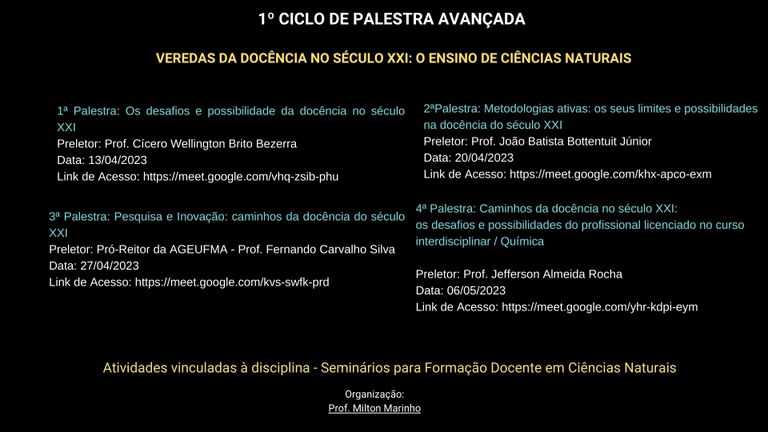 Caminhos da Docência do século XXI: tema será abordado no 1º Ciclo de Palestra Avançada, nesta quinta-feira, 27
