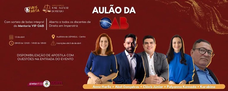 Câmpus Imperatriz promove "Aulão da OAB" no dia 12 de abril
