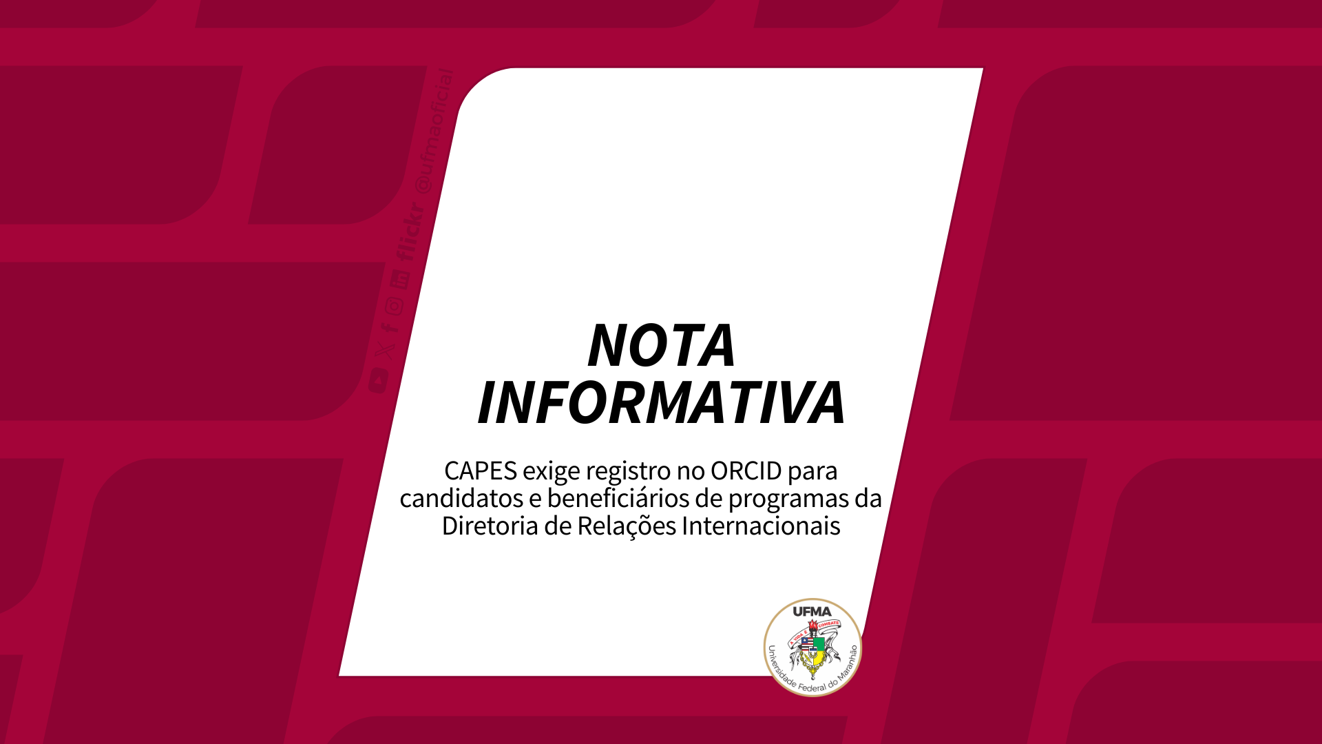 CAPES exige registro no ORCID para candidatos e beneficiários de programas da Diretoria de Relações Internacionais