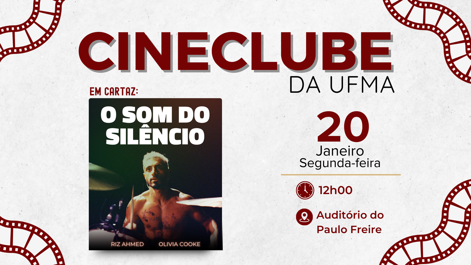 Cineclube da UFMA exibe, nesta segunda-feira, 20, o filme "O Som do Silêncio" no Câmpus Bacanga