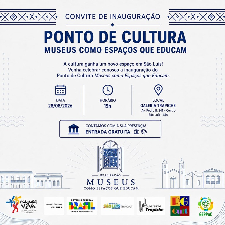 Coletivo "Museus como Espaços que Educam" inaugura novo Ponto de Cultura no Centro Histórico de São Luís