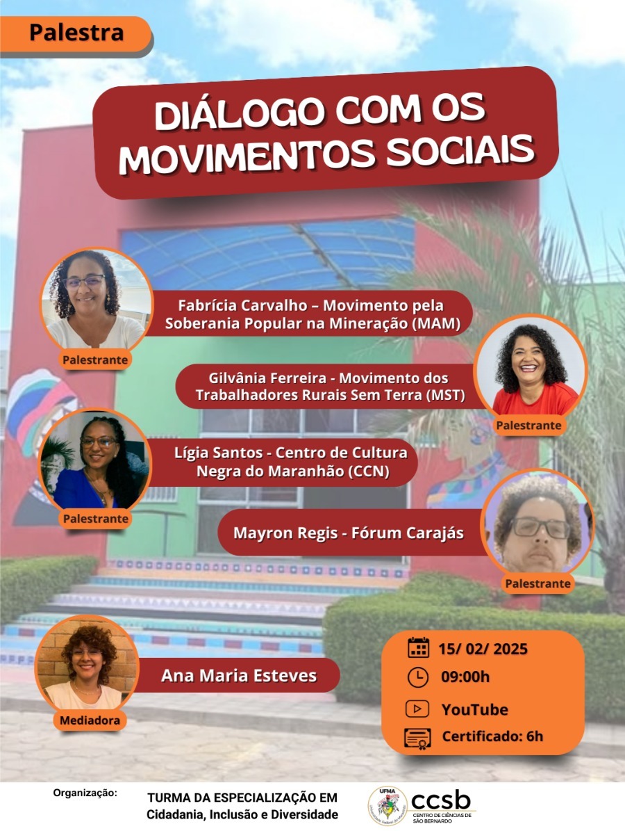 Curso de Especialização da UFMA de São Bernardo promove debate aberto sobre cidadania e movimentos sociais