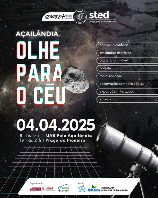 Curso de Licenciatura em Física EaD realizará segunda edição da mostra científica “Olhe para o Céu”