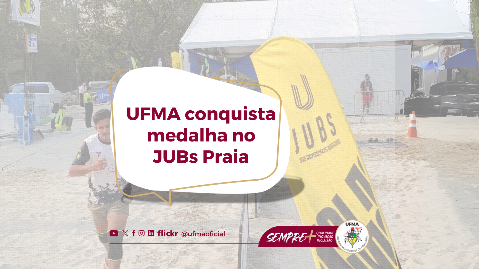 Discentes da UFMA participam e recebem medalha no JUBs Praia 2024